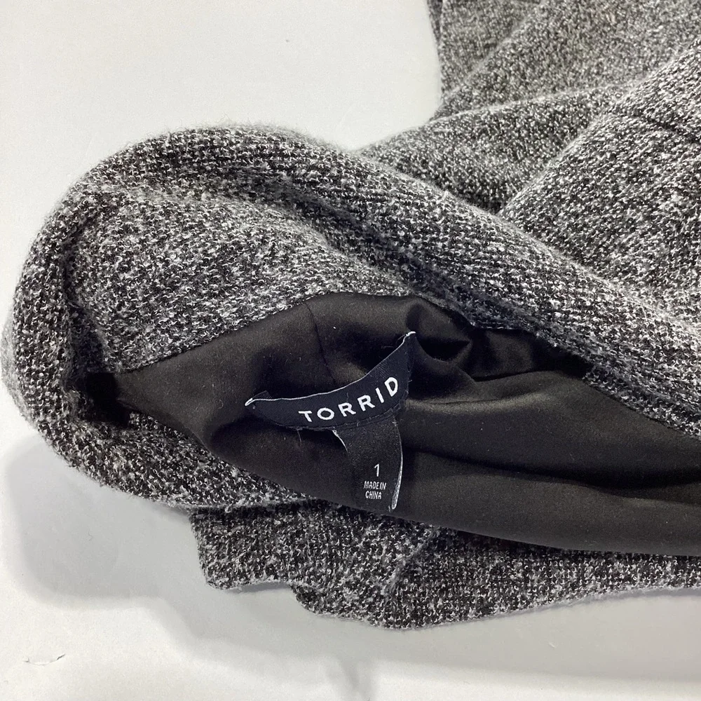 Torrid Charcoal Gray Blazer Size 1X One Button Jacket Casual Classic Office - Picture 7 of 12
